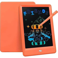 Bravokids LCD Writing Board Toy for 3 4 5 6 7 Years Old Girls Boys, 10 Inch Doodle Board Electronic Drawing Tablet Drawing Board Pad, Educational Birthday Gift for Children (Orange)