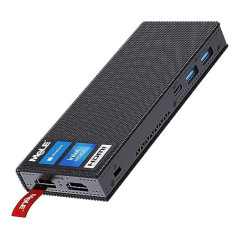 MeLE PCG02 Pro Mini PC Stick Windows 11 Pro Celeron J4125 (līdz 2,7 GHz) 8GB 256GB mikrodators bez ventilatora mazs galddators ar Gigabit Ethernet WiFi 5, BT4.2, Dual 4K HDMI, VESA