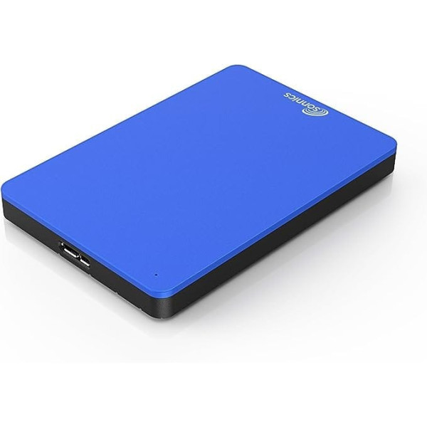 Sonnics 320GB Blue ārējais portatīvais cietais disks USB 3.0 īpaši ātrs pārsūtīšanas ātrums lietošanai ar Windows PC, Mac, Xbox ONE un PS4 Fat32