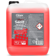 CLINEX PROFIT Sanit 5L концентрированный концентрат для мытья унитазов, плитки, ванн, писсуаров, умывальников.