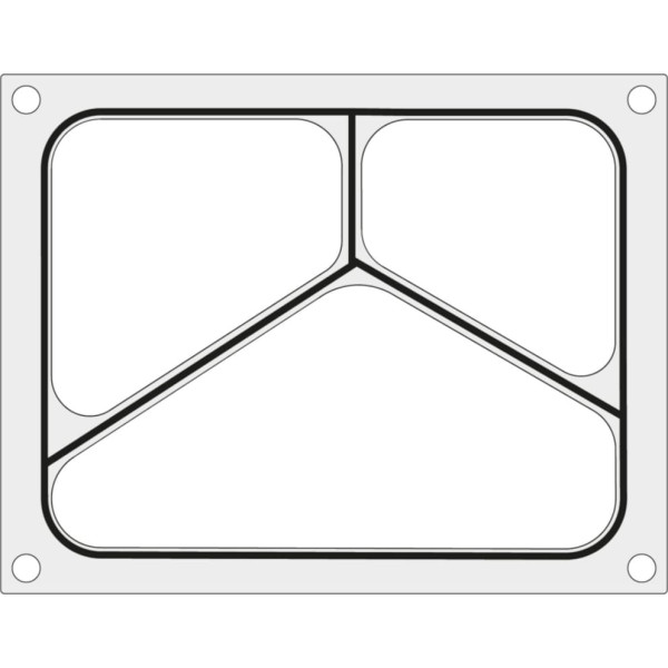 Paklāja matrica MCS metināšanas aparātiem trīs sekciju paplātei 227x178 mm - Hendi 805480