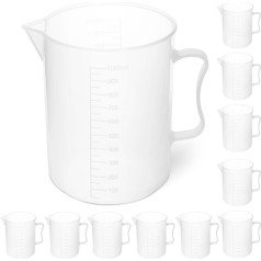 Plastmasas laboratorijas vārglāze ar 1000 ml gradāciju - 10 gab.