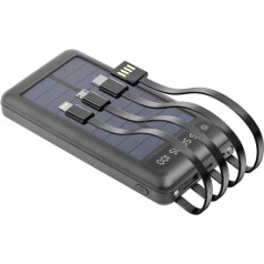 Setty SLR-100 Solar Power Bank Solārā Ārējas Uzlādes Baterija 10000 mAh