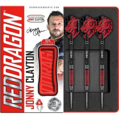 RED DRAGON Jonny Clayton Special Edition 22 gramu profesionālas volframa bultiņas ar lidojumiem un kātiem