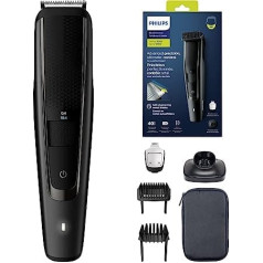 Philips BT5515/15 bārdas trimmeris ar 40 garuma iestatījumiem, vienmērīga apgriešana, pateicoties Lift & Trim Pro sistēmai, pašizasināmi metāla asmeņi, 90 minūšu akumulatora darbības laiks, bezvadu, melns