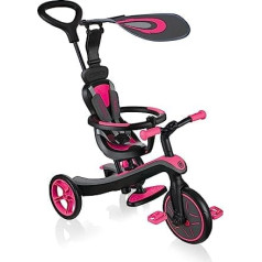 Globber - Explorer Trike 4 in 1 - Трехколесный велосипед для малышей от 10 м до 5 лет, розовый