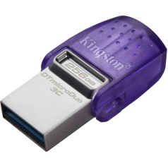 Kingston DataTraveler microDuo 3C 256GB USB Type-A + USB Type-C USB Flash drive