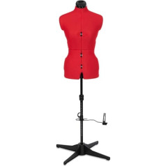 Adjustoform FG304 Sew Simple Dressmaking Manekens Šūšanas Manekens 8 Regulējami Dabiņas Izmērs 10 līdz 12 Mazs Magoņu Sarkans Neilona Audums Magoņu Sarkans S