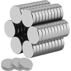 Wukong neodīma magnēti, 105 gabali īpaši spēcīgi super magnēti 6 x 3 mm mini magnēti sausā dzēšanai paredzētiem dēļiem, magnētiskā tāfele un magnētiskā sloksne