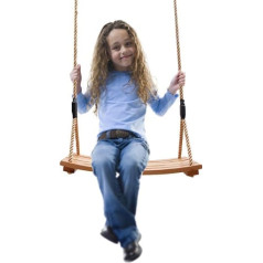 TALEEKEU Wooden Swing Curved Waterproof Swing Garden Yard Wooden Swing Indoor Outdoor for Kids Adults Kids Gold Swing