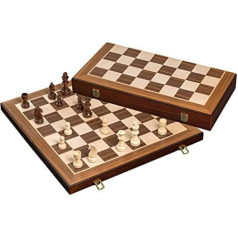 Philos 2606 Chess Box Tournament Size Field 55 mm Decorative Core Lime Wood King 98 mm Natural and Brown Weighted Felt Base