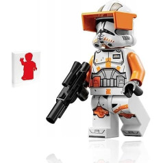 LEGO Star Wars Revenge of the Sith mini figūriņa — klonu karavīra komandieris Kodijs, 212. uzbrukuma bataljons (2. fāze) ar vizieri un strūklu 75337