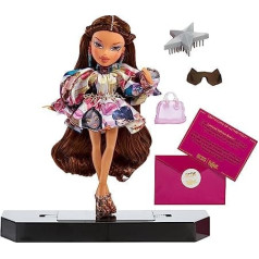 Dizaineru modes lelle Bratz x GCDS Special Edition — Yasmin kolekcionēšanai — komplektā ietilpst apģērbs, aksesuāri, matu suka un daudz kas cits — pilnībā pārvietojams — augstākās klases iepakojums — kolekcionāriem un bērniem no 