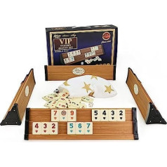 Kompakt VIP Koka Rummy komplekts / VIP Ahsap Okey SETI ar melamīna akmeņiem