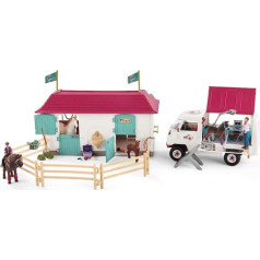 schleich 72147 Veterinārārsta vizīte stallī, bērniem no 5-12 gadiem, zirgu kluba rotaļu komplekts