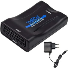 Tihokile Tiancai Scart uz HDMI adapteris ar Full HD 1080P NTSC PAL priekš Sky HD Blu Ray TV PS3 VCR VHS