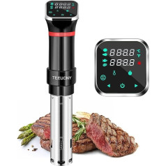 Teeucny Sous Vide, TEEUCNY 1100W Sous-vide Stick Precīza vārīšanas katls iegremdējams niršanas cirkulators Precīza temperatūras iestatīšana digitālais taimeris Īpaši kluss LCD skārienekrāns Nerūsējošā tērauda Sous Vide plīts