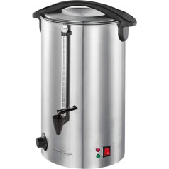 ‎proficook ProfiCook PC-HGA 1196 Hot Drinks Machine for Heating and Keeping Warm e.g. Mulled Wine/Coffee/Tea/Punch or Soups, High-Quality Stainless Steel Case, 7 Litres, Silver