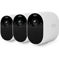 Arlo Essential Spotlight WiFi āra novērošanas kamera, bezvadu, 1080p, krāsu nakts redzamība, kustības sensors, divvirzienu audio, nav nepieciešams centrmezgls, ar 90 dienu Arlo drošā plāna testa periodu, VMC2330