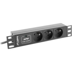 Lanberg pdu-03e-0200-iec-bk statīvs (3 x e tipa; 10 a; 2 m; melns)