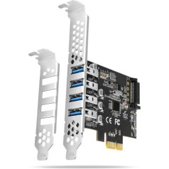 Action PCEU-43RS controller pcie 4x port usb 3.2 gen 1, uasp via, 15 pin sata power supply