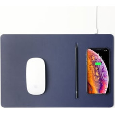 Pout hands3 pro? mouse pad with fast wireless charging, dark blue color