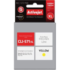 Activejet acc-571ynx tinte (aizvietotājs canon cli-571y xl; supreme; 12 ml; dzeltena)