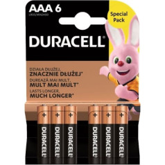 Duracell AAA / LR3 akumulators, blistera iepakojums pa 6