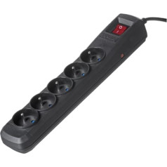 Activejet 5gn / 5m / cz surge protector (10a; 2300w) 5m; black colour