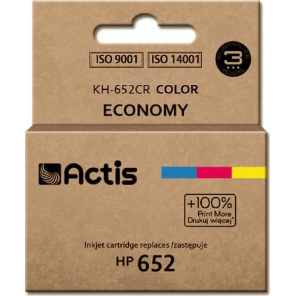 Actis kh-652cr tinte (aizstājēja hp 652 f6v24ae; standarta; 15 ml; krāsa)