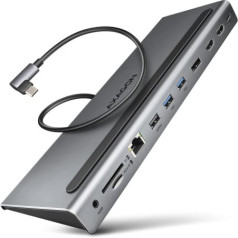 Action HMC-4KX3 Multiport USB Hub 5Gbps, 3x USB-A, 2x HDMI + DP + Glan + SD/MicroSD + Audio, PD 100W