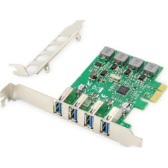 Digitus USB 3.0 pci express 4xusb 3.0 zema profila mikroshēmojuma paplašināšanas karte (kontrolleris): vl805