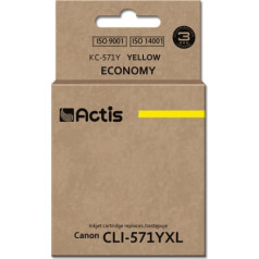 Actis kc-571y tinte (Canon Cli-571y aizstājējs; standarta; 12 ml; dzeltena)