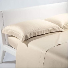'Bed Linen Double Caleffi Satin Cotton Ivory Quotation