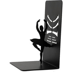 I-TOTAL® - Cute Metal Bookends Bookends for Shelf / Table (Ballerina)