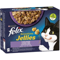 Purina Nestle Purina karma felix sensations tītars, skumbrija, jērs 12x85g