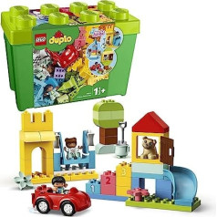 LEGO 10914 DUPLO luksusa ķieģeļu kastīte, izglītojoša rotaļlietu ķieģeļu un uzglabāšanas kastīte, radošā kastīte zīdaiņiem un maziem bērniem 1,5–3 gadu dāvanu komplekts meitenēm un zēniem