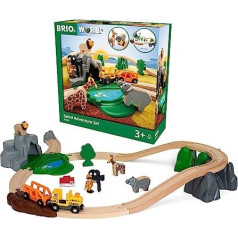 BRIO World 33960 liela vilciena safari komplekts - Brio koka vilciena piederumi - ieteicams bērniem no 3 gadu vecuma