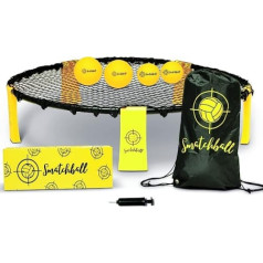 SmatchBall© Outdoor Game for Adults & Children | Complete Set for Mini Volleyball | Beach Toy | Garden | Park | Pack of 2 Nets and 4 Balls