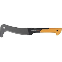 Fiskars Machete, Garums: 50,5 cm, Nepiedegošs pārklājums, Rūdīta tērauda asmens/ar stiklšķiedru pastiprināts plastmasas rokturis, Komplektā aizsargapvalks, Melns/oranžs, WoodXpert, XA3, 1003609