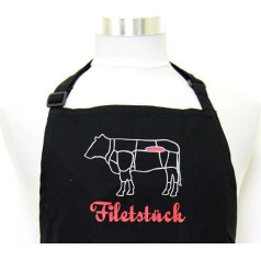 Black Barbecue Apron with 'Fillet of Beef