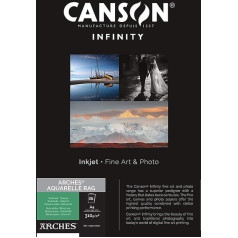 Canson Infinity Arches akvarelis, 100% smalks, 310 g, kaste A4 25 h, dabīgs balts