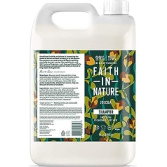 Faith In Nature Natural Jojoba Shampoo, Smoothing, Vegan & Cruelty-Free, Paraben and SLS Free, for Normal to Dry Hair, 5 L Refill Pack