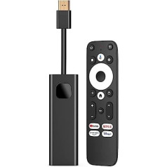 Android TV Stick [Google Certified] — 4K HD straumēšanas ierīce ar Google Chromecast [16 GB ROM], HDMI straumēšanas zibatmiņa televizoram, Netflix Google sertificēts, balss palīgs [Android TV 11]