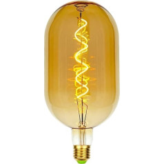 TIANFAN LED spuldzes T140 Vintage spuldze 4W aptumšojams spirālveida kvēldiegs Giant Edison spuldze 220-240V E27 īpaša dekoratīvā spuldze Golden