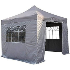 Allseasonsgazebos Choice of 17 Colours, Premium Quality, Heavy Duty 100% Waterproof 3 x 3 m Pop Up Gazebo with 4 x Fully Waterproof Zip Up Side Panels and Wheeled Carry Bag and Leg Pack Weight, 3 x 3 m