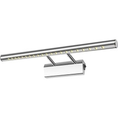 Glighone LED spoguļgaisma vannas istabai 5 W 40 cm spoguļlampa 180° Regulējams nerūsējošais tērauds auksti balts ar slēdzi