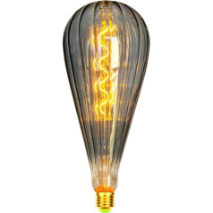 TIANFAN LED spuldzes B125 Raindrop Vintage spuldze 4W aptumšojama spirālveida kvēldiega milzu Edisona spuldze 220-240V E27 īpaša dekoratīvā spuldze dūmi