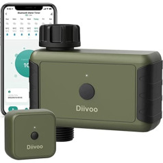 Diivoo WiFi Irrigation Computer Smart with App-Controlled Time and Frequency Irrigation for Automatic Irrigation of Gardens and Lawns Outdoors