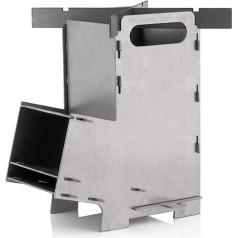 BBQ-Toro Rocket Stove #5 Plug-In System Rocket Stove Made of 2 mm Thick Steel for Dutch Ovens, Grill Pans and Much More